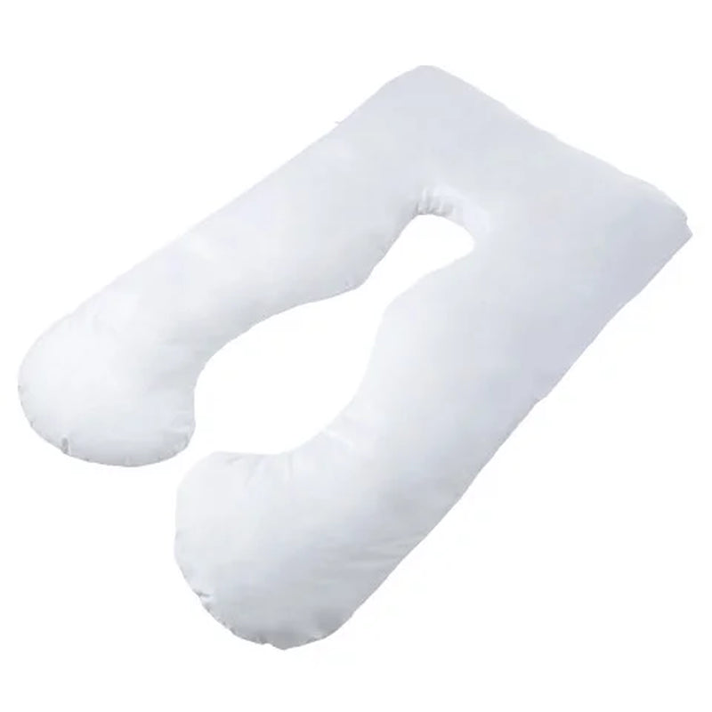 Pregnancy Pillow, Full Body Maternity Pillow with Contoured U-Shape by , Back Support 60 X 35 X 7" Pillow & Pillowcase White