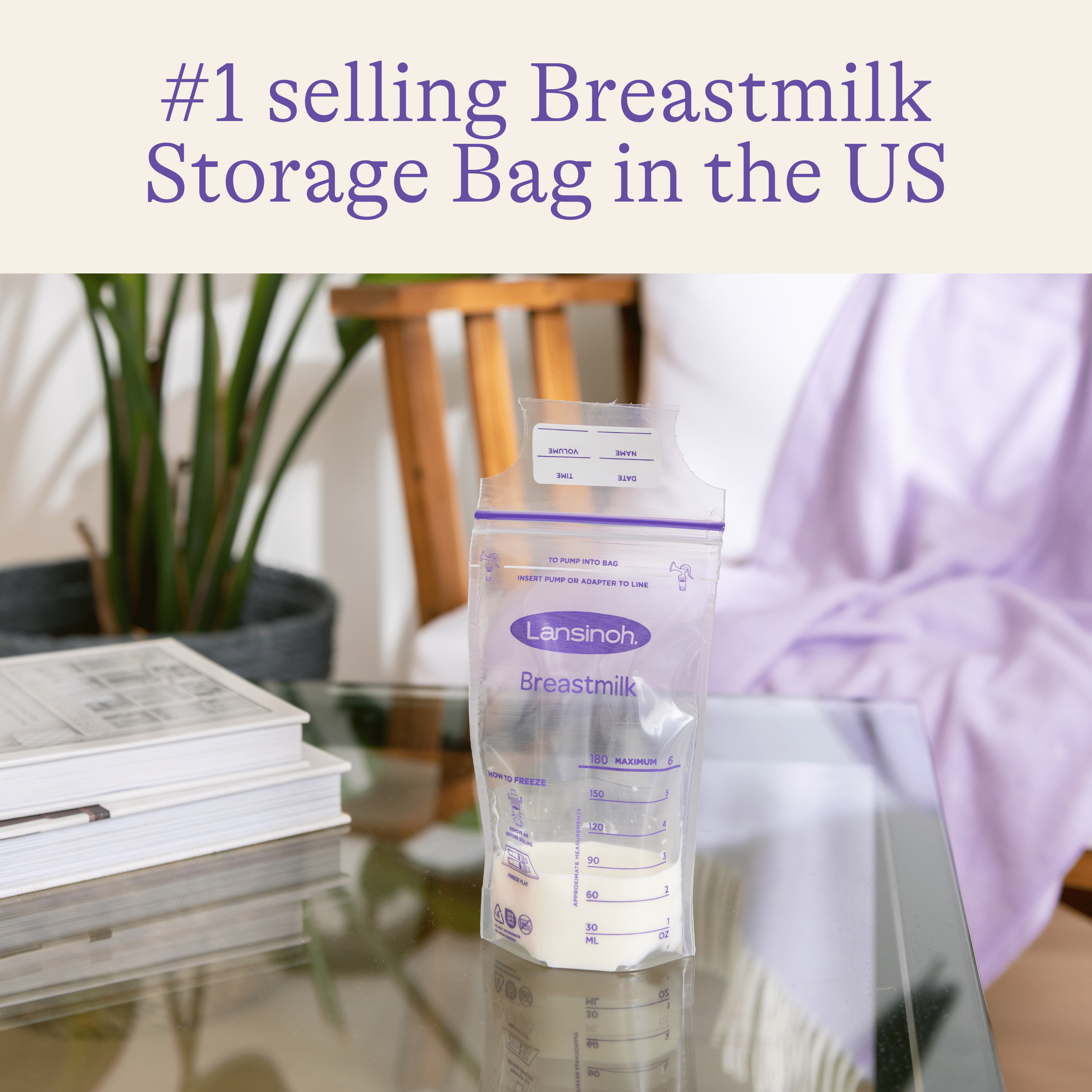 Breastmilk Storage Bags for Breastfeeding Moms, 50 Ct